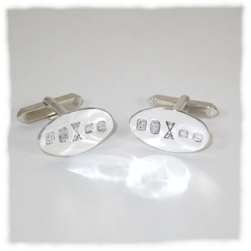 Oval hallmarked cufflinks